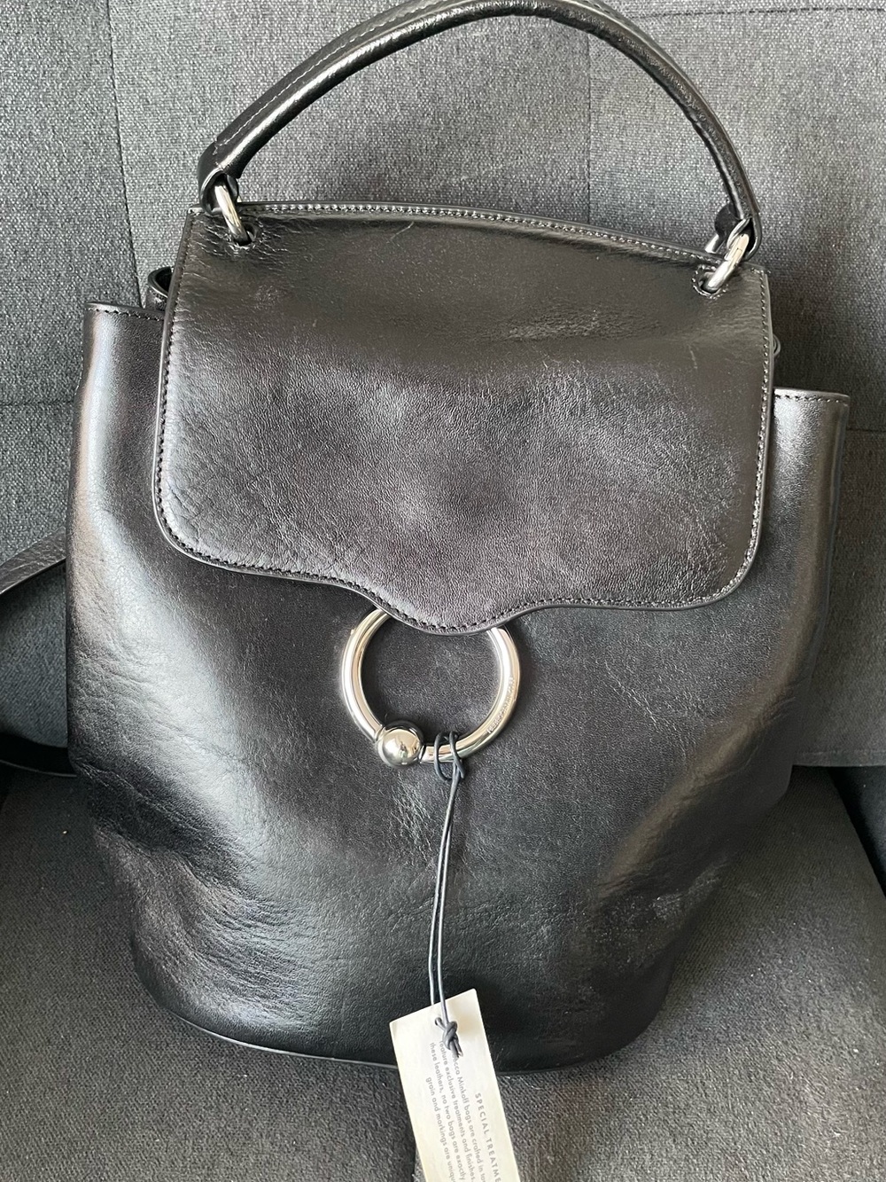 Brand New Rebecca Minkoff Black Leather Backpack